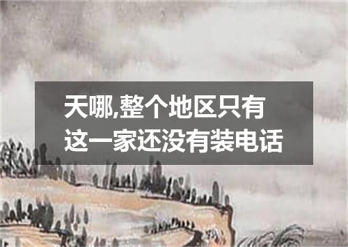 天哪,整个地区只有这一家还没有装电话