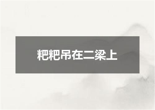 粑粑吊在二梁上