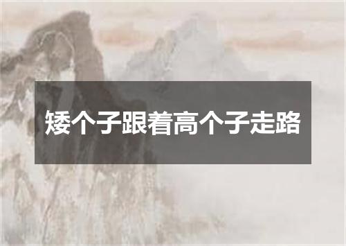 矮个子跟着高个子走路