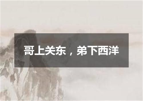 哥上关东，弟下西洋
