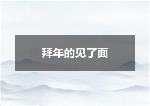 拜年的见了面