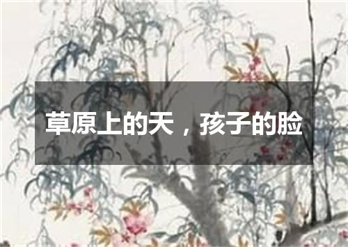 草原上的天，孩子的脸