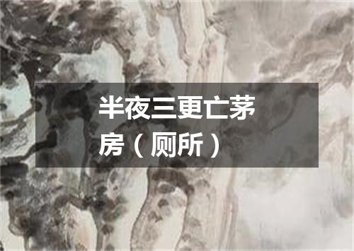 半夜三更亡茅房（厕所）