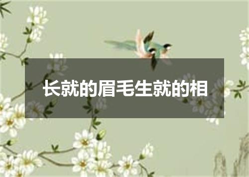 长就的眉毛生就的相