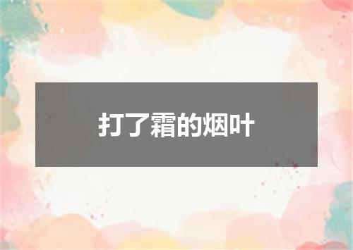 打了霜的烟叶