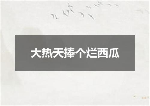 大热天捧个烂西瓜
