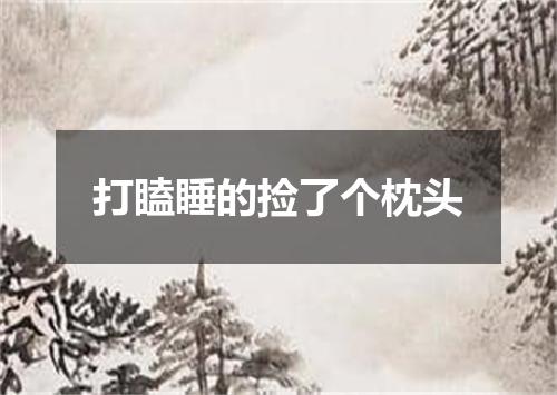 打瞌睡的捡了个枕头