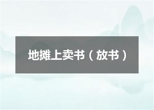 地摊上卖书（放书）