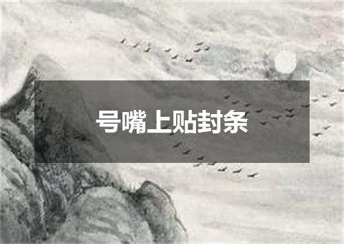 号嘴上贴封条