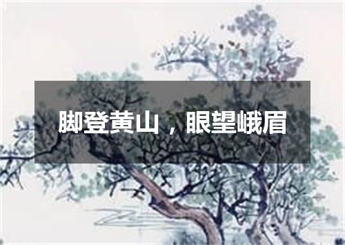 脚登黄山，眼望峨眉