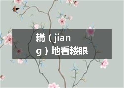 耩（jiang）地看耧眼