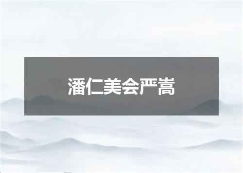 潘仁美会严嵩