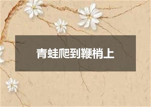 青蛙爬到鞭梢上