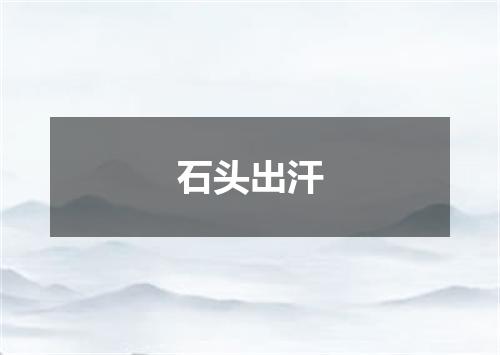 石头出汗