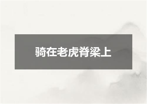 骑在老虎脊梁上
