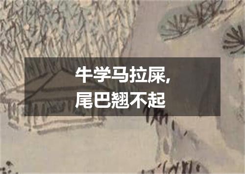 牛学马拉屎,尾巴翘不起
