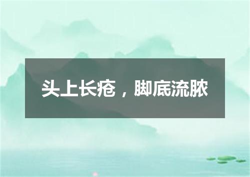 头上长疮，脚底流脓