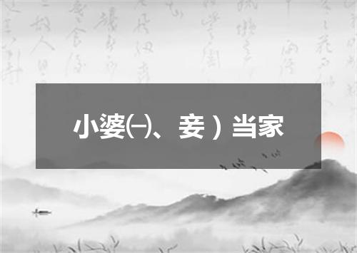 小婆㈠、妾）当家