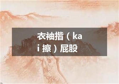 衣袖揩（kai 擦）屁股