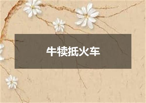牛犊抵火车