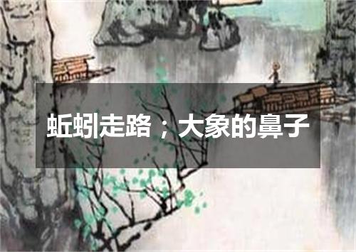 蚯蚓走路；大象的鼻子