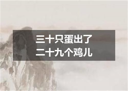 三十只蛋出了二十九个鸡儿