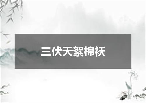 三伏天絮棉袄