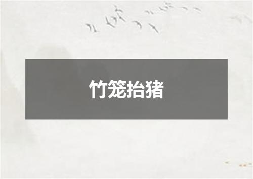 竹笼抬猪