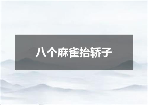 八个麻雀抬轿子
