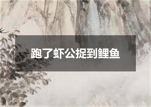 跑了虾公捉到鲤鱼