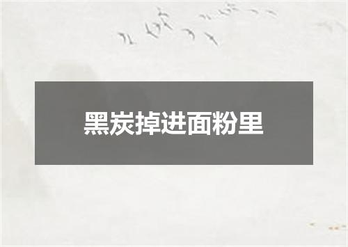 黑炭掉进面粉里