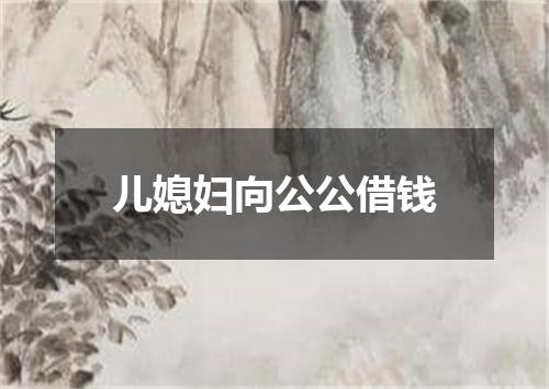 儿媳妇向公公借钱