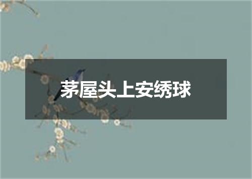 茅屋头上安绣球