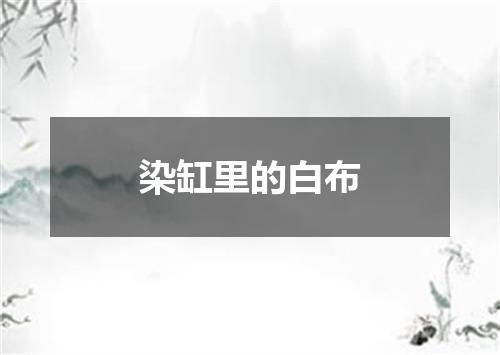 染缸里的白布