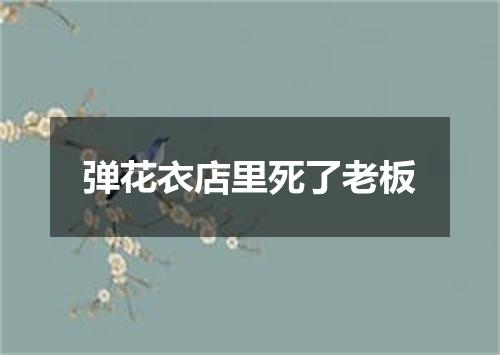 弹花衣店里死了老板