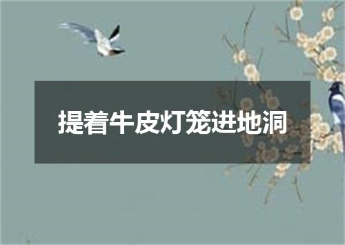 提着牛皮灯笼进地洞
