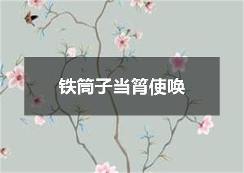 铁筒子当筲使唤