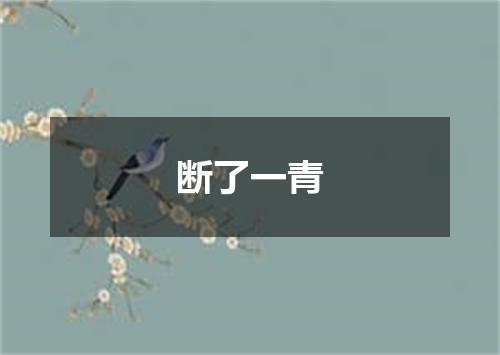 断了一青