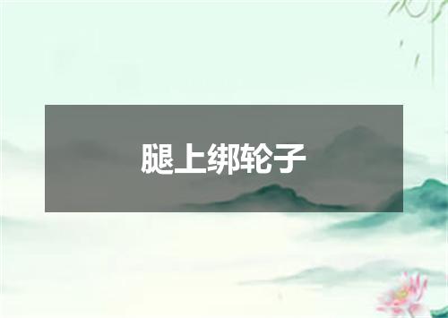 腿上绑轮子