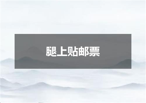 腿上贴邮票