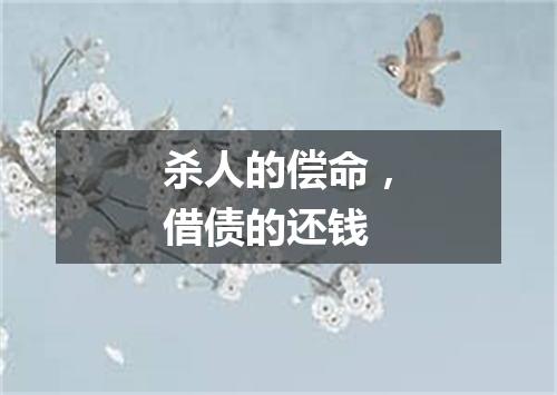 杀人的偿命，借债的还钱