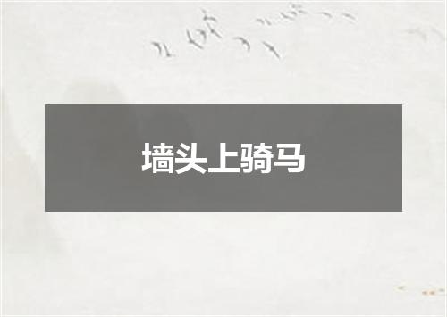 墙头上骑马