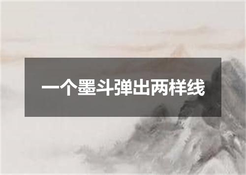 一个墨斗弹出两样线