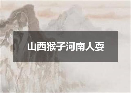 山西猴子河南人耍