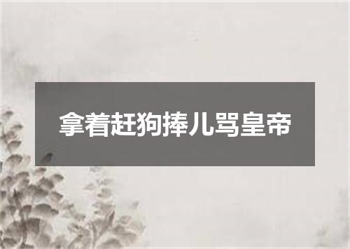 拿着赶狗捧儿骂皇帝
