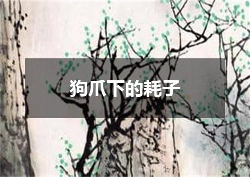 狗爪下的耗子