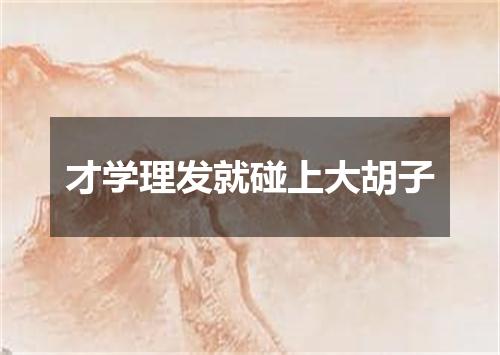 才学理发就碰上大胡子