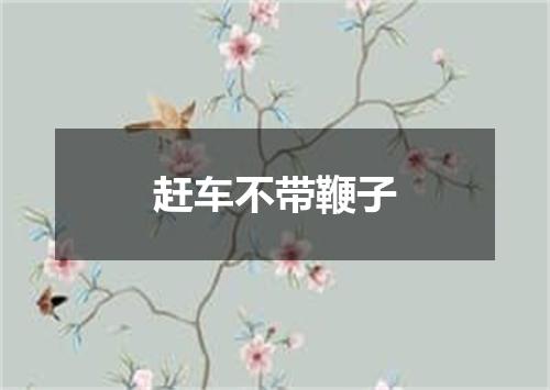 赶车不带鞭子