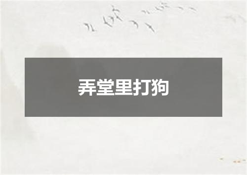 弄堂里打狗