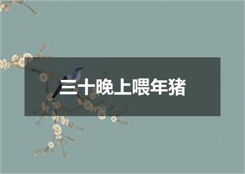 三十晚上喂年猪